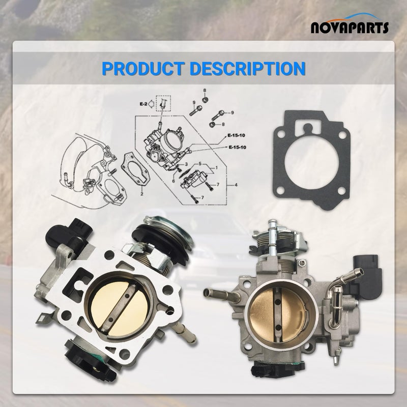 NOVAPARTS جسم الخانق NOVAPARTS لسيارة هوندا أكورد 2003 2004 2005 هوندا إليمنت 2003 2004 2005 2006 2.4L 16400RAAA61 16400RAAA62 16400RAAA63 16400PZDA13 - Image 5